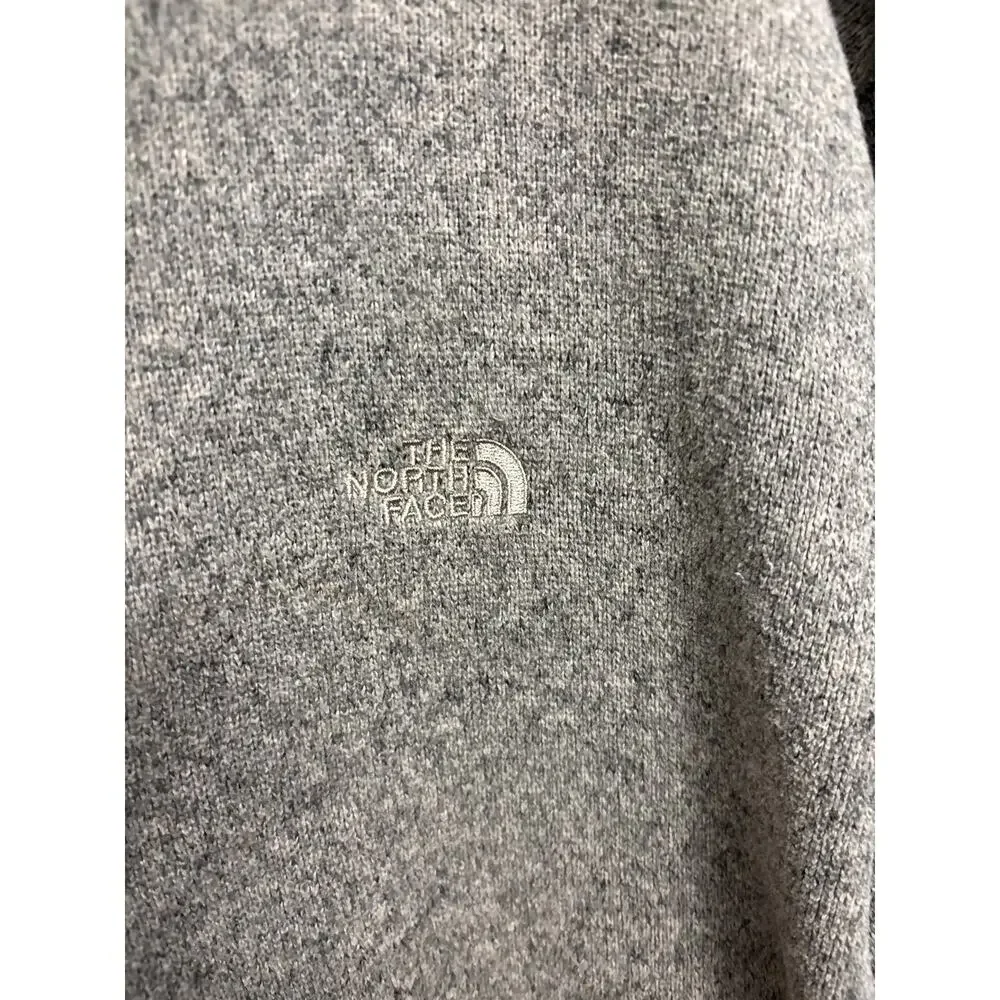 The North Face khaki stone heather quarter--zip fleece pullover Size XL